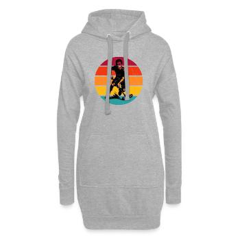 Floorball Fans aufgepasst schlichtes Statement - Hoodie-Kleid - Grau meliert - Vorne