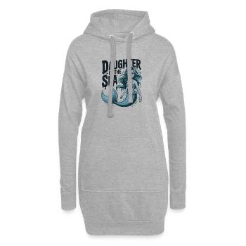 Tochter des Meeres - Hoodie-Kleid - Grau meliert - Vorne