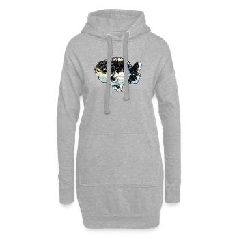 Grade Beautiful Kirin Female Lion Queen HQ Ranchu - Hoodie-Kleid - Grau meliert - Vorne