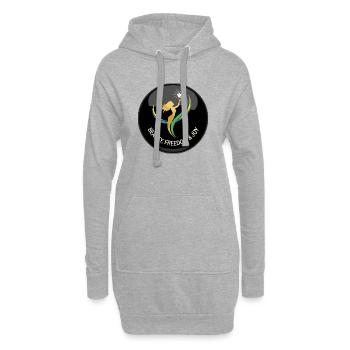 Liberté, Beauté et Plaisir - Sweat-shirt à capuche long Femme - gris chiné - Devant