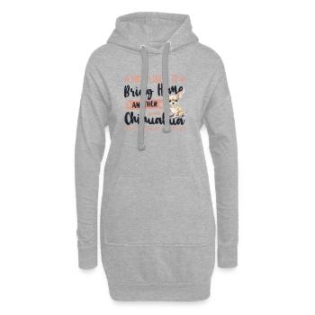 Chihuahua Chihuahueño Most Likely - Hoodie-Kleid - Grau meliert - Vorne