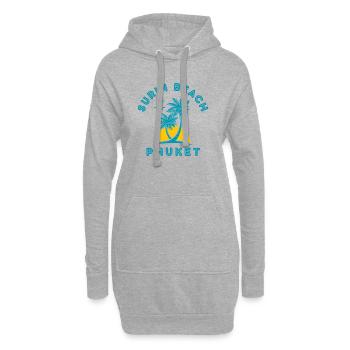 Surin Beach Phuket Palme Sonnenuntergang - Hoodie-Kleid - Grau meliert - Vorne