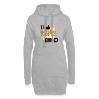 Denken Sie an Formel-Car-Rennen außerhalb der Boxen - Hoodie-Kleid - Grau meliert - Vorne
