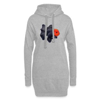 Grade Black Oranda with Red Head HQ Goldfish - Hoodie-Kleid - Grau meliert - Vorne