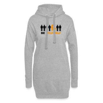 Radball, Cycleball, Hallenradsport - Hoodie-Kleid - Grau meliert - Vorne