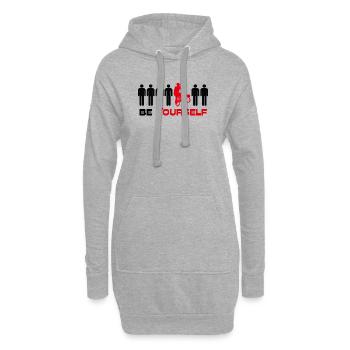 Radball, Cycleball, Hallenradsport - Hoodie-Kleid - Grau meliert - Vorne