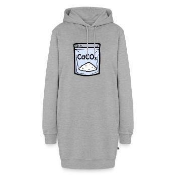 Carbonate de calcium, calcaire calcaire - Sweat-shirt à capuche long Femme - gris chiné - Devant