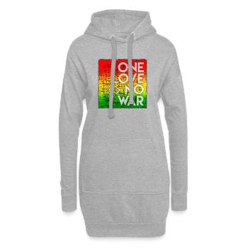 One Love No War Regenbogen - Hoodie-Kleid - Grau meliert - Vorne