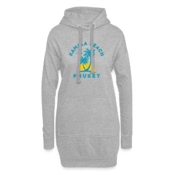Kamala Beach Phuket Sonnenuntergangspalme - Hoodie-Kleid - Grau meliert - Vorne