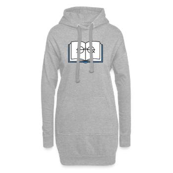 École des Lunettes à Livre Ouvert - Sweat-shirt à capuche long Femme - gris chiné - Devant