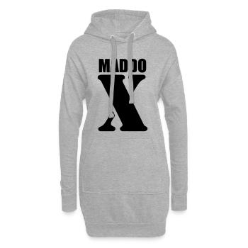 Maddox – First Name Design | Minimal Typography - Hoodie-Kleid - Grau meliert - Vorne