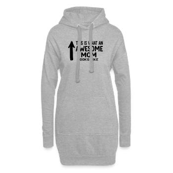 So Sieht Eine Tolle Mutter Aus Mama Geschenk - Hoodie-Kleid - Grau meliert - Vorne