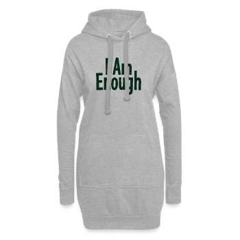 I Am Enough Selbstvertrauen Statement - Hoodie-Kleid - Grau meliert - Vorne