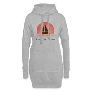 À la poursuite de la conception de voiles de Quiet Horizons - Sweat-shirt à capuche long Femme - gris chiné - Devant