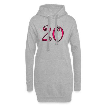 Couleur2-460_text234-2-50-5-4-8-6-8-7-3-0-6-3-3 - Sweat-shirt à capuche long Femme - gris chiné - Devant