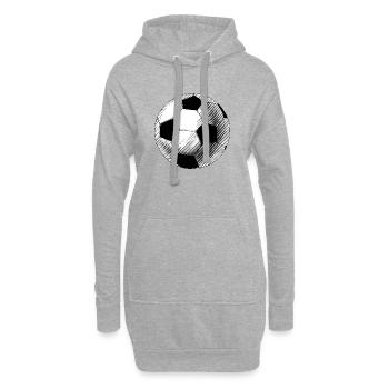 Ballon Esquisse Noir et Blanc - Sweat-shirt à capuche long Femme - gris chiné - Devant