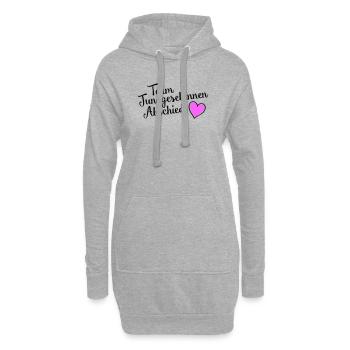 Équipe de jeune fille - Sweat-shirt à capuche long Femme - gris chiné - Devant