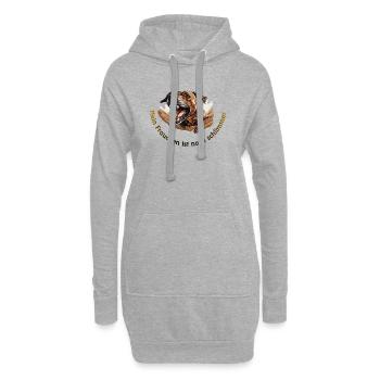 Mein Frauchen ist noch schlimmer - Hoodie-Kleid - Grau meliert - Vorne