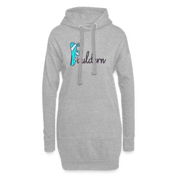 Fête des pères : Bloc de bloc de papa - Sweat-shirt à capuche long Femme - gris chiné - Devant