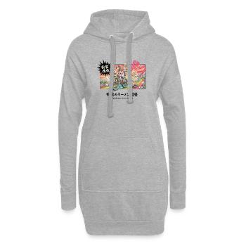 Ramen-Lieferung Dash Manga Cycling Retro - Hoodie-Kleid - Grau meliert - Vorne