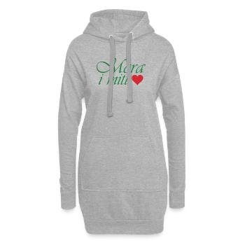 Mora dans mon cœur - Sweat-shirt à capuche long Femme - gris chiné - Devant