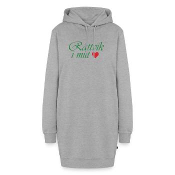 Rättvik dans mon cœur - Sweat-shirt à capuche long Femme - gris chiné - Devant