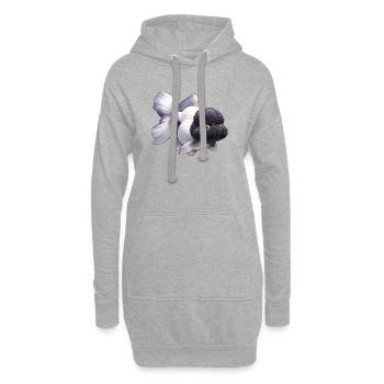 Black & White Oranda High Quality Goldfish - Hoodie-Kleid - Grau meliert - Vorne