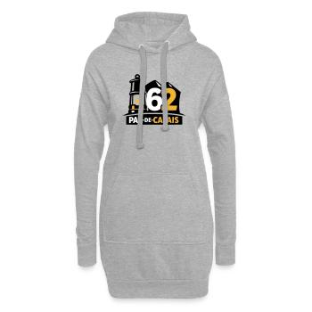 62 Pas de Calais Emblème - Sweat-shirt à capuche long Femme - gris chiné - Devant