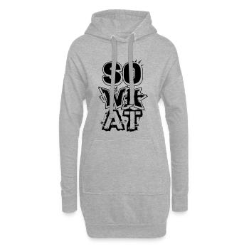 "So What" Graffiti Street Art – Statement - Hoodie-Kleid - Grau meliert - Vorne