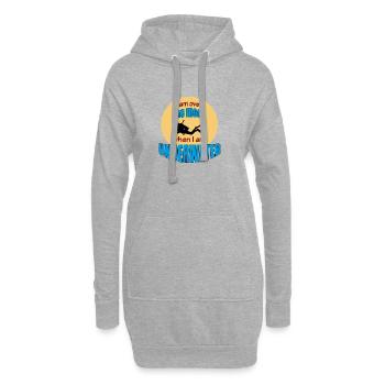 SUR LA LUNE - Sweat-shirt à capuche long Femme - gris chiné - Devant