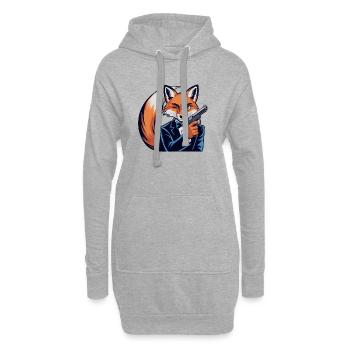 Fuchs Gentleman Pistole - Hoodie-Kleid - Grau meliert - Vorne