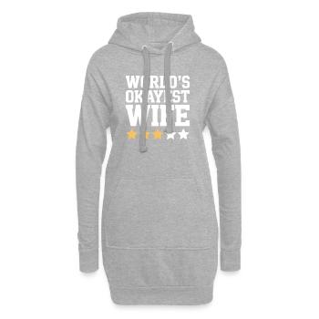 Die beste Ehefrau der Welt - Hoodie-Kleid - Grau meliert - Vorne