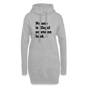 Personne n’est illégal sur des terres volées - Illégalité - Sweat-shirt à capuche long Femme - gris chiné - Devant