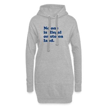 Personne n’est illégal sur des terres volées - Illégalité - Sweat-shirt à capuche long Femme - gris chiné - Devant