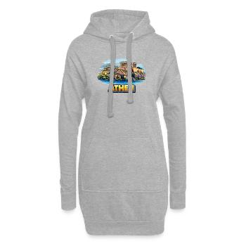 Illustration de l’île de l’Acropole d’Athènes - Sweat-shirt à capuche long Femme - gris chiné - Devant