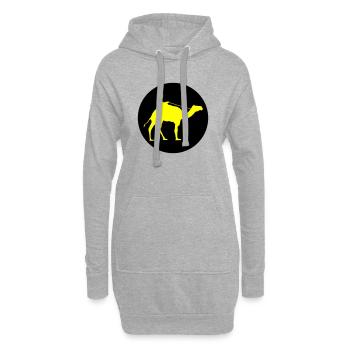camel_ride_02 - Hoodie-Kleid - Grau meliert - Vorne