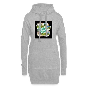 Bonjour à tous ! Paysage bavarois - Sweat-shirt à capuche long Femme - gris chiné - Devant