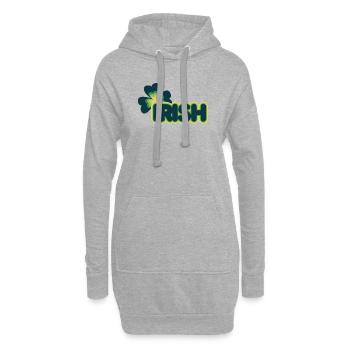 Retro Shamrock Glow - Hoodie-Kleid - Grau meliert - Vorne