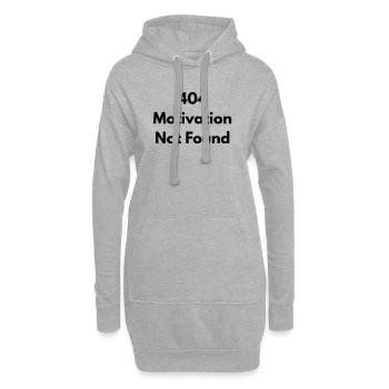 404 motivation not found - Sweat-shirt à capuche long Femme - gris chiné - Devant