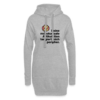 TON ARTICULATION MONOCAUSALE, SARCASME STUPIDE - Sweat-shirt à capuche long Femme - gris chiné - Devant