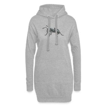 Motif de fourmi robotame fourmi Fourmi Cool - Sweat-shirt à capuche long Femme - gris chiné - Devant