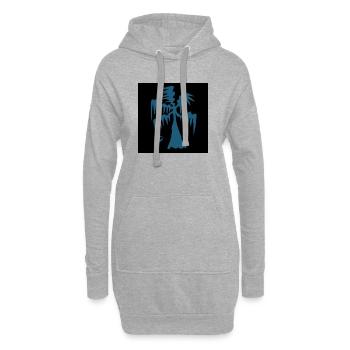 PALMIER. OCEAN. PLAGE. ART. MESSAGE. CITATIONS - Sweat-shirt à capuche long Femme - gris chiné - Devant