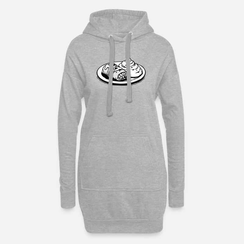 Golubzi cabbage wrap with mashed potatoes - Hoodie Dress - heather grey