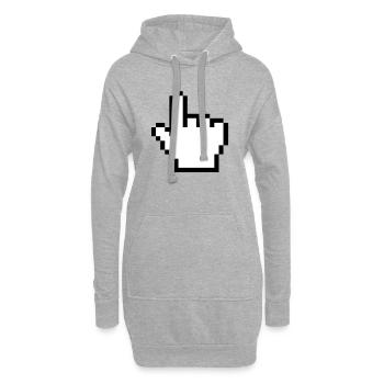 Main de souris originale - Sweat-shirt à capuche long Femme - gris chiné - Devant