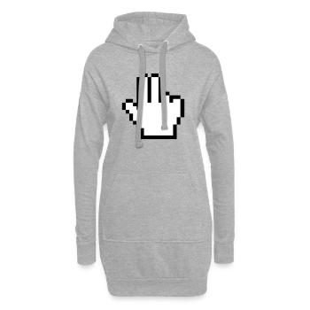 Maushand 2 Finger - Hoodie-Kleid - Grau meliert - Vorne