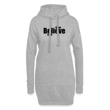 Foi, Amour et Espoir Design Typographique - Sweat-shirt à capuche long Femme - gris chiné - Devant