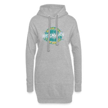 Vater Hermann - Hoodie-Kleid - Grau meliert - Vorne