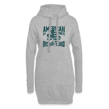Américain de naissance, Irlandais de sang - Sweat-shirt à capuche long Femme - gris chiné - Devant