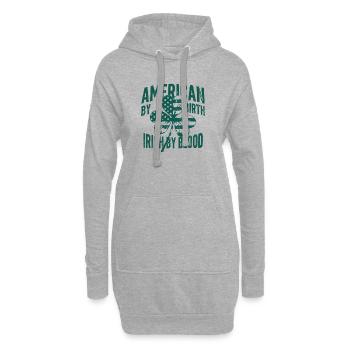 Irlandais de sang, Américain de naissance - Sweat-shirt à capuche long Femme - gris chiné - Devant