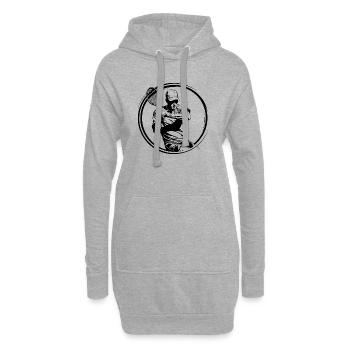 Tennis Spieler Silhouette - Hoodie-Kleid - Grau meliert - Vorne